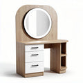 Wooden vanity desk with mirror and storage drawers 120 x 60 x 150cm