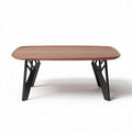 Wood and metal coffee table with stylish legs 48 x 24 x 18 inches